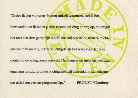 Uitndigingskaart MIH 1993-Proust cit